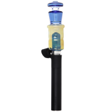 Silver Fumed Bubbler Puffco Pivot attachment, 4.1 inch borosilicate glass with a dome percolator