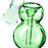 Clear and green Simple Ashcatcher, 14mm female joint at 45 degrees, made of borosilicate glass