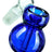 14mm Male Simple Ashcatcher in Blue, Borosilicate Glass, 45 Degree Joint Angle, Side View