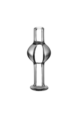 Borosilicate glass bubble thermal carb cap for dab rigs, 2" height, front view on white background
