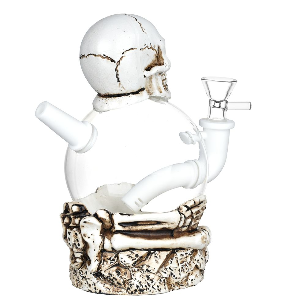 Skeleton's Embrace Resin & Glass Water Pipe | 7.25" | 14mm F