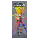 Skilletools Anodized Dr. Dab Tool with vibrant rainbow finish for dab rigs, front view on colorful background