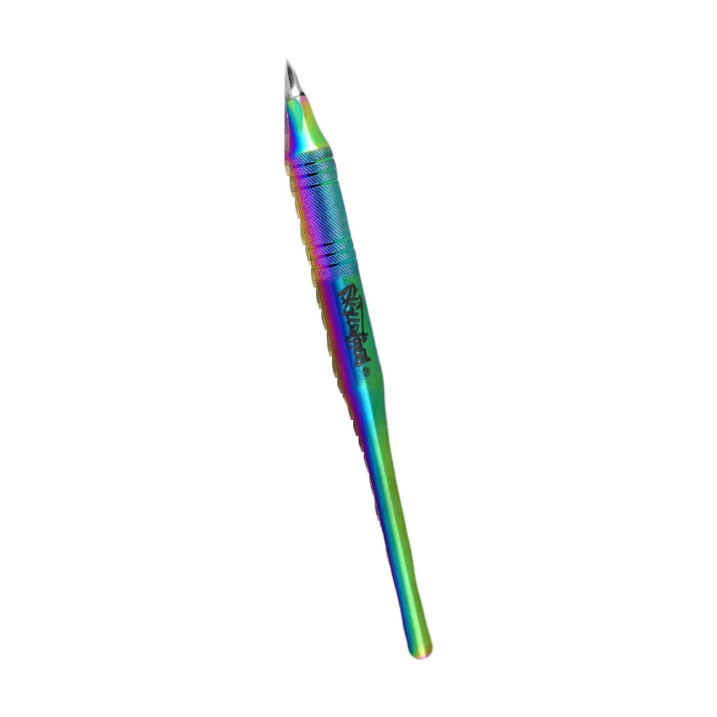 Skilletools Anodized Titanium Dab Tool with Rainbow Finish - 6" Length