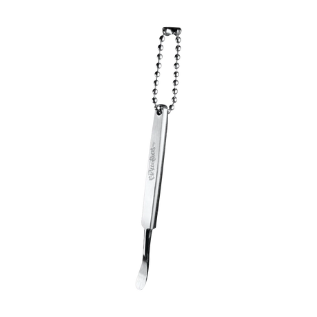 Skilletools Classic MINI Dab Tool with keychain, silver, compact design, side view