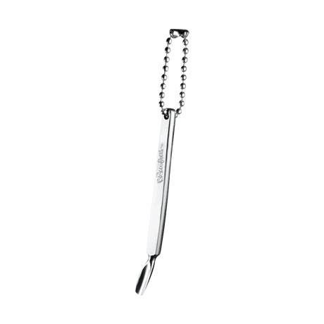 Skilletools Classic Series MINI Dab Tool in silver with keychain, angled view on white background