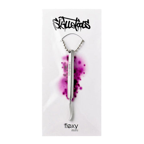 Skilletools Flexy Mini Dab Tool with chain on white background, compact design for dab rigs
