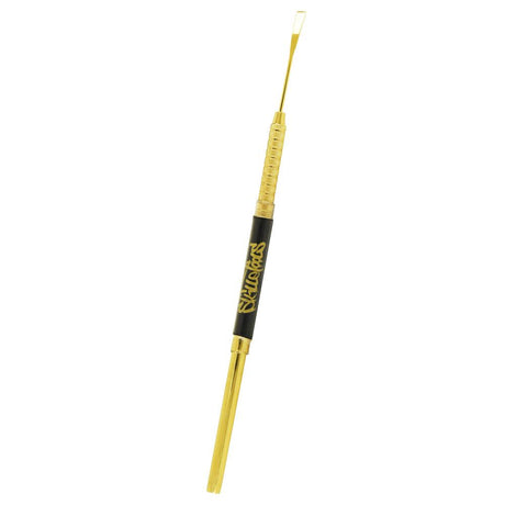 Skilletools Gold Series Dab Tool, 6" Metal, Compact and Portable for Dab Rigs, Front View on White