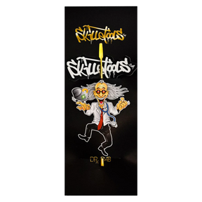 Skilletools Gold Series Dr. Dab Tool on black background, showcasing compact design for dab rigs.