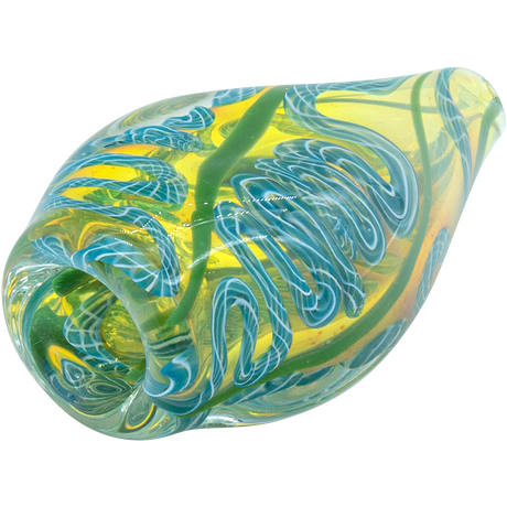 LA Pipes 'Skipping Stone' Inside-Out Chillum, 2.5-inch Borosilicate Glass, USA Made