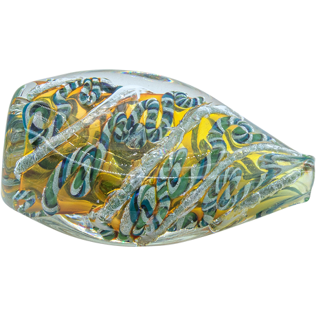 LA Pipes 'Skipping Stone' Inside-Out Chillum, 2.5 inch Borosilicate Glass, USA Made