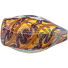LA Pipes 'Skipping Stone' Chillum with red swirl design, 2.5-inch borosilicate glass, USA made