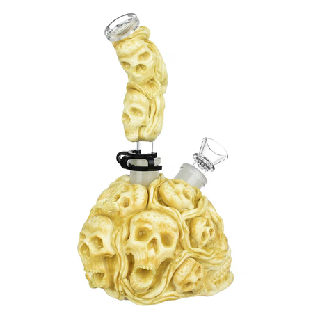 Skull Pile Sugar Skull Glass Water Pipe | 9.5" | 19mm F