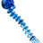 Blue Skull Spine Dabber by Valiant Distribution, glass dab tool with skull detail, portable 4.5" size