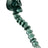 Charcoal Skull Spine Dabber by Valiant Distribution, 4.5" glass tool for dab rigs, side view
