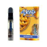 Skyhio CDT Delta 8 Vape Cartridge with Georgia Pie flavor, 1ml, front view on white background