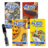 Skyhio CDT Delta 8 Vape Cartridge 1ml with Ceramic Mouthpiece, Displayed with Flavor Packaging