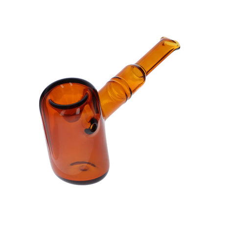 Valiant Distribution Sleek 5" Sherlock Pipe in Amber - Portable Borosilicate Glass for Dry Herbs