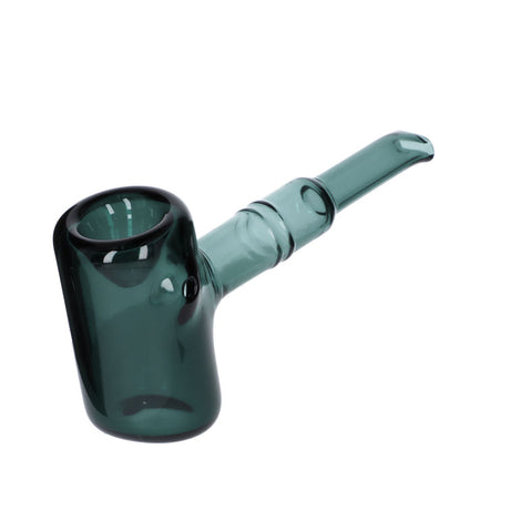 Valiant Distribution Sleek 5" Teal Sherlock Pipe, Portable Borosilicate Glass, Side View