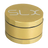 SLX Ceramic Coated 2.2" Pocket Grinder in Gold, Portable 4-Part Design, Top View on White Background