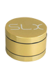 SLX Ceramic Coated 2.2" Pocket Grinder in Gold, Portable 4-Part Design, Top View on White Background