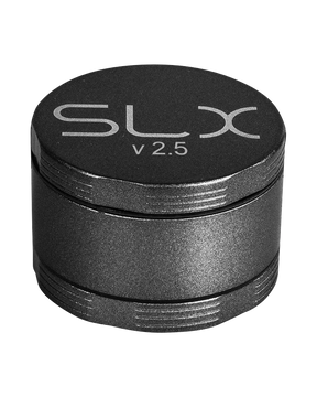 SLX Ceramic Coated 2.5" Medium Grinder in Black, 4-Part Design, Portable and Compact