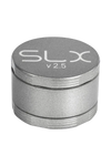 SLX Ceramic Coated 2.5" Medium Grinder in Silver, 4-Part Design, Portable for Dry Herbs