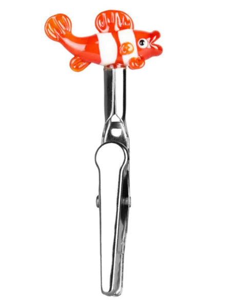 Borosilicate Glass Memo Clip with Clown Fish Design - Durable Joint Holder