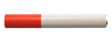 Compact metal cigarette-style tobacco taster, 2.25" length, for dry herbs, side view on white background