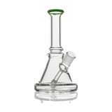 PILOT DIARY 7'' Glass Beaker Base Bong in Green with Clear Downstem and Bowl - Front View
