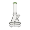 PILOT DIARY 7'' Glass Beaker Base Bong in Green with Clear Downstem and Bowl - Front View