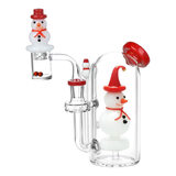 Smiling Snowman Glass Dab Rig Set | 6" | 14mm F