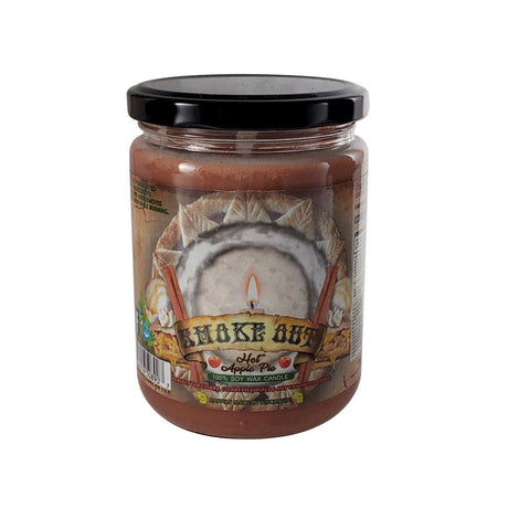 Smoke Out Candles Apple Pie Scented Candle in Glass Jar, Front View with Label