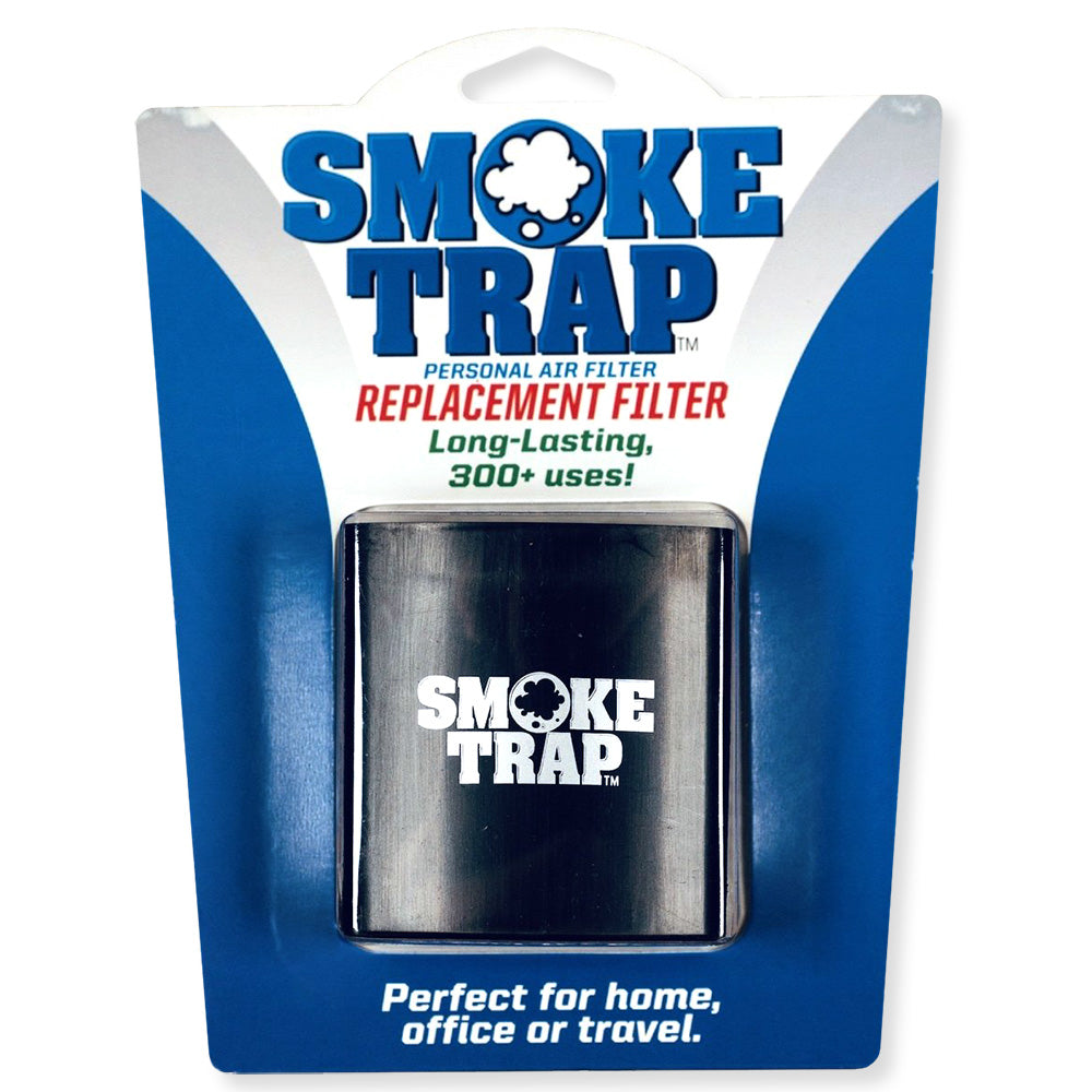 Smoke Trap 2.0 Black Single Replacement Filter, Front View, Compact and Biodegradable, Over 300 Uses