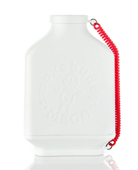 Smokebuddy Mega Personal Air Filter in White with Red Lanyard - Front View