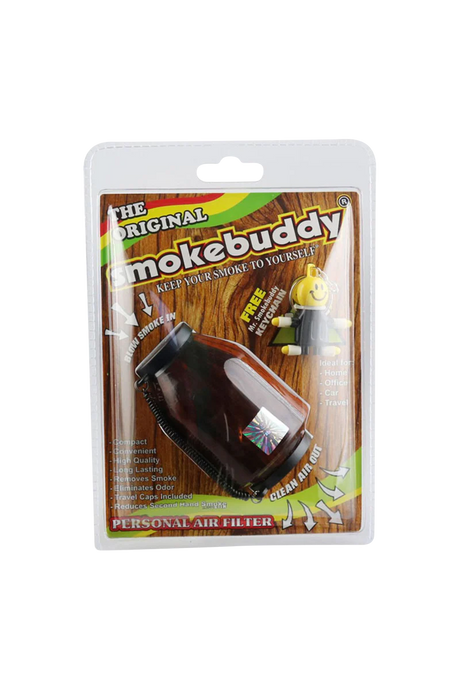 Smokebuddy Original Black Personal Air Filter, compact design, eliminates smoke and odor
