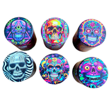 Smokezilla Blacklight Skull Print Butt Bucket Extinguishing Ashtray | 4" | Assorted Designs | 6ct Display