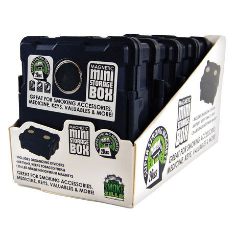 Smokezilla Magnetic Mini Storage Box 5pc Display, black, compact design, front view on white background