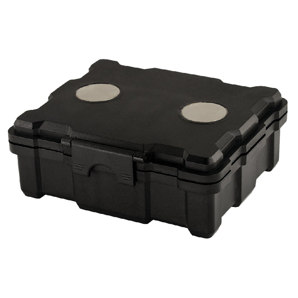Smokezilla Magnetic Mini Storage Box in Black, Portable 4" x 3.4" Size, Front View on White Background