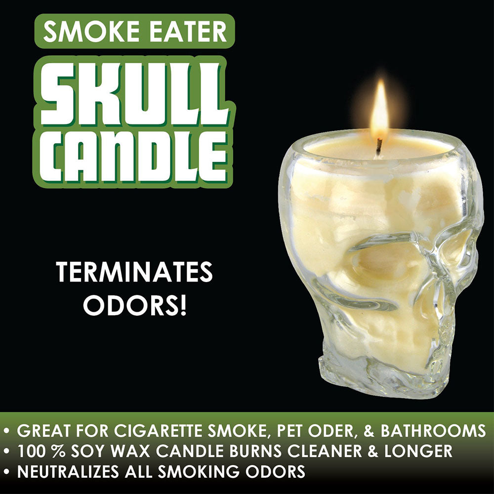 Smokezilla Skull Smoke Eater Candle, 3-inch, Assorted Colors - Front View