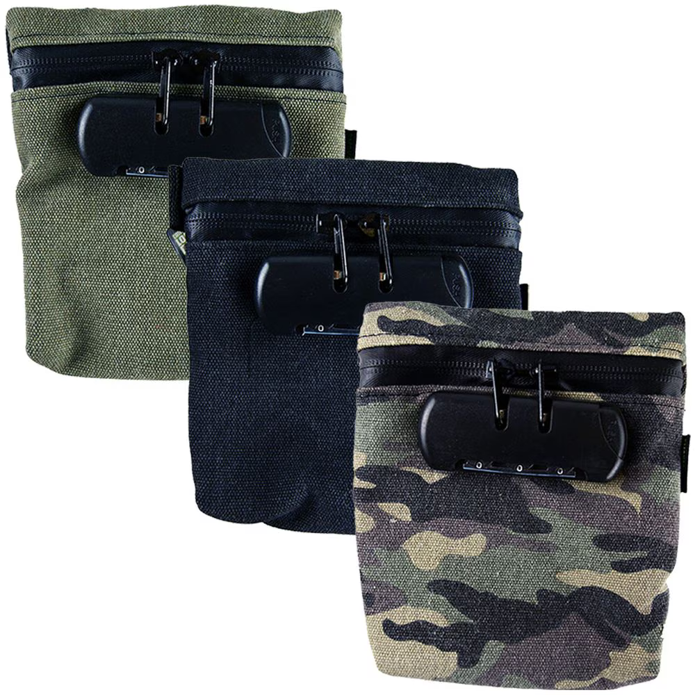 Smokezilla Smell Proof Locking Canvas Bag | 6"x6.25" | Assorted Colors | 6ct Display