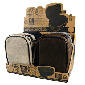 Smokezilla 4-pack lockable hemp smellproof bags in assorted colors displayed with packaging