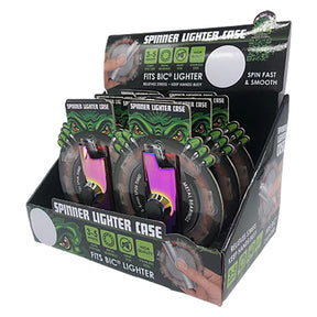 Smokezilla Spinner Lighter Cases in assorted colors on display, compact and portable design