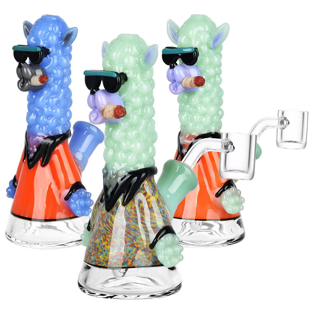 Smokin' Llama Glass Dab Rig | 6" | 14mm F | Colors Vary