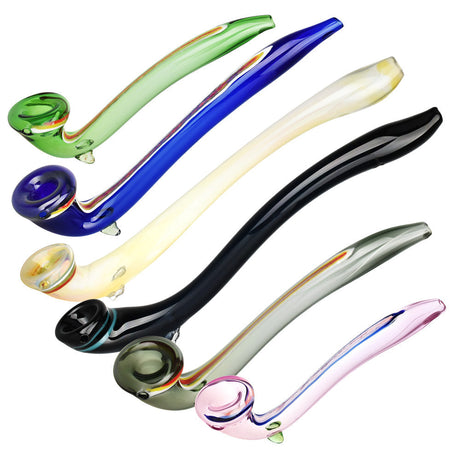Assorted Smoking Sorcerer's Glass Hand Pipes with Large Bowls - Gandalf Style