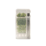 Smosi Evolution One Hitter Dugout in Clear Black, Compact Design with Dry Herbs Visible