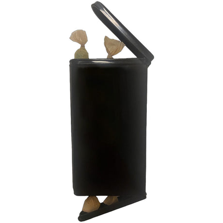 Smosi MBox5 Pre-Roll Case in black, side view, showing capacity for multiple rolls, compact and smell-proof design