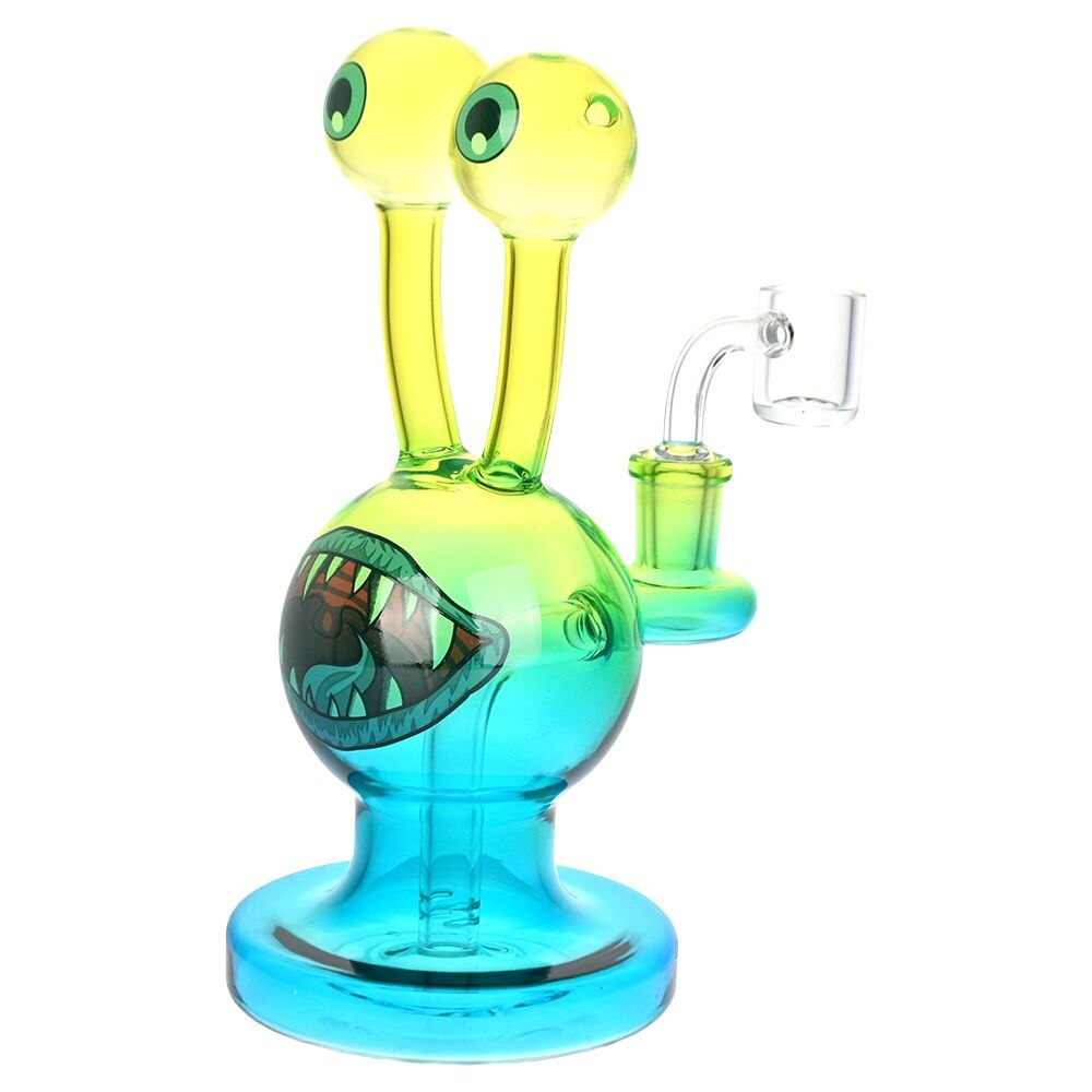 Snail Beastie Glass Dab Rig | 7.25" | 14mm F | Colors Vary