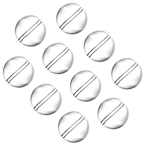 10-pack of Solid Glass Ball Carb Caps with Carb Hole, 24mm Borosilicate, Heavy Wall
