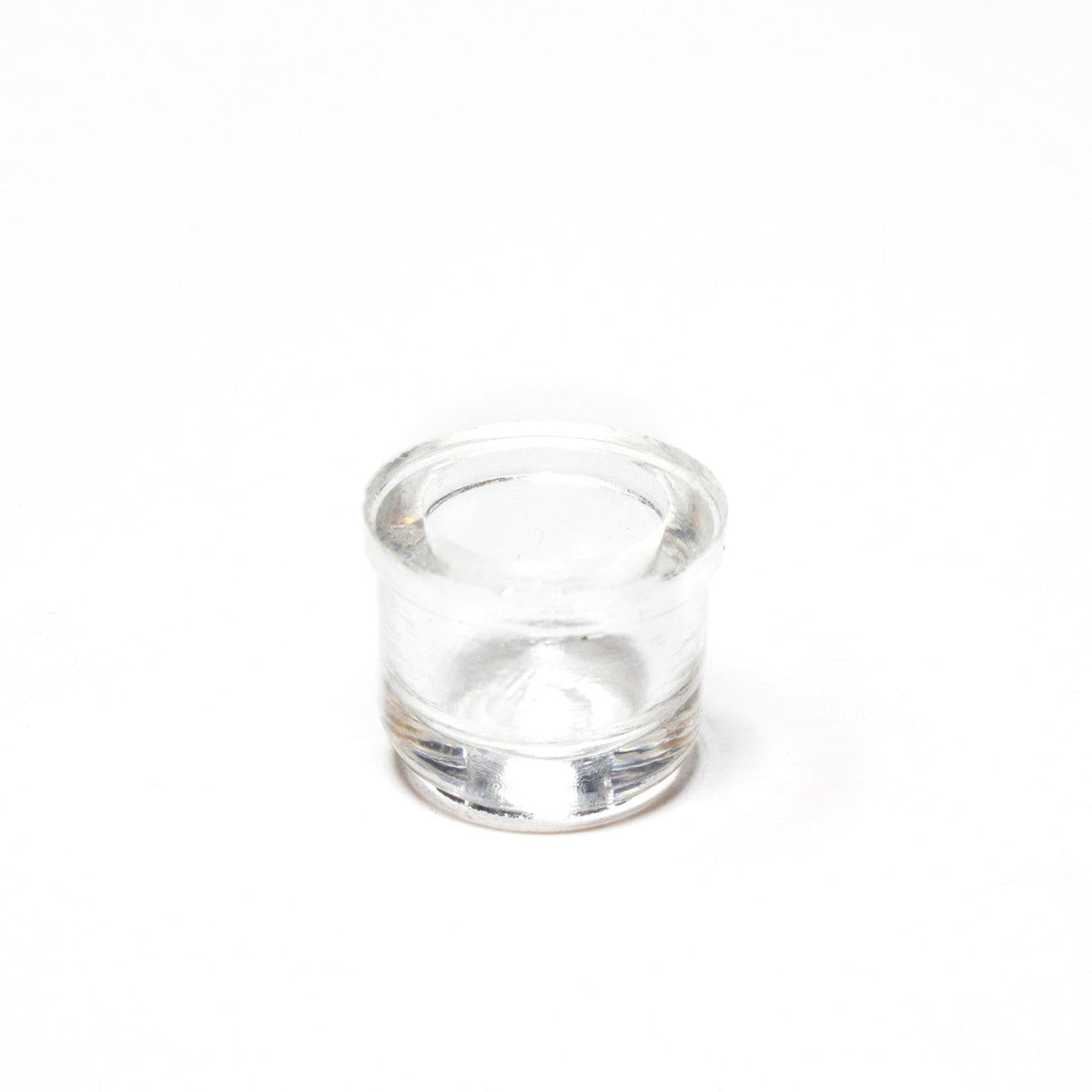 Solopipe clear borosilicate glass bowl accessory, compact and portable, top view on white background