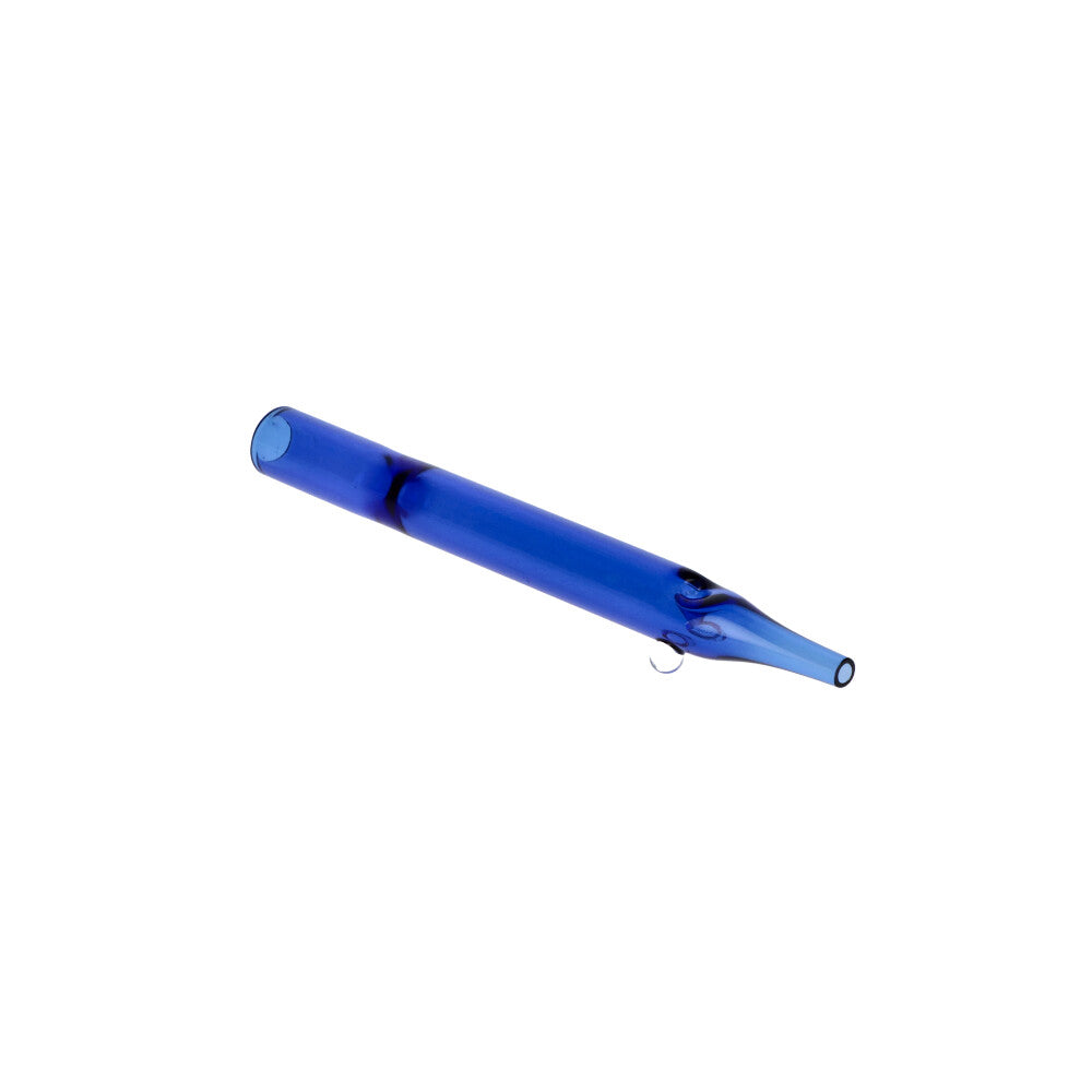 Valiant Distribution Sophisticated 5-Inch Blue Glass One Hitter on White Background